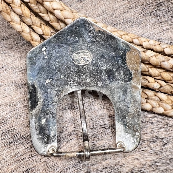 Kathy’s Custom Tack Sterling Plated Belt Buckle - Picture 2 of 2